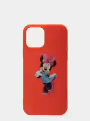 Красный чехол для iPhone 12/12 Pro силиконовый, матовый, с рисунком