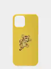 Желтый чехол для iPhone 12/12 Pro силиконовый, матовый, с рисунком