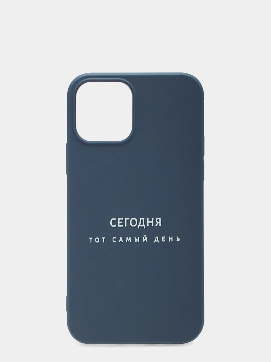 Синий чехол для iPhone 12/12 Pro силиконовый, матовый, с рисунком