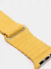 Желтый ремешок кожаный для Apple Watch 38/40mm, 42/44mm.
