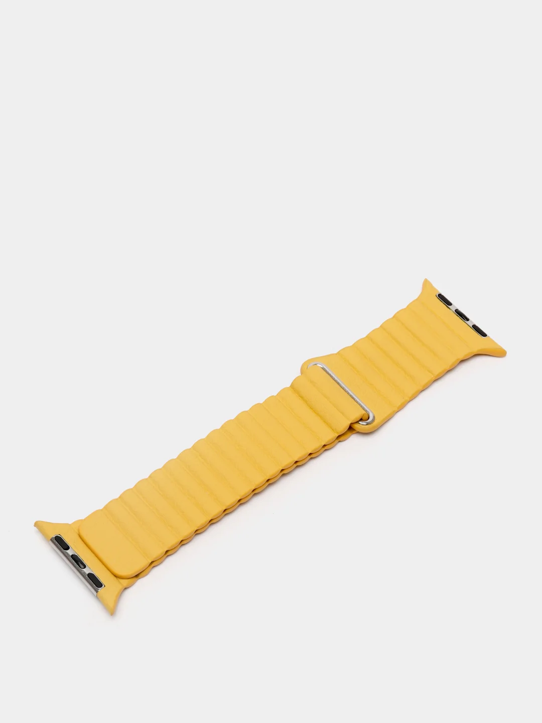 Желтый ремешок кожаный для Apple Watch 38/40mm, 42/44mm.
