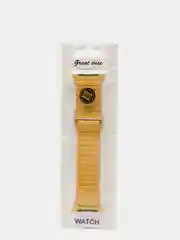 Желтый ремешок кожаный для Apple Watch 38/40mm, 42/44mm.