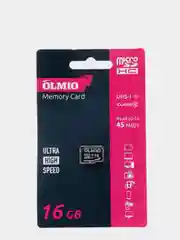 Карта памяти OLMIO microSDHC 16GB Class 10 UHS-I, без адаптера