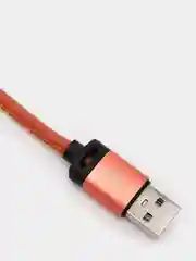 Коричневый кабель для iPhone E USB-Lightning, 2 цвета, 1 м