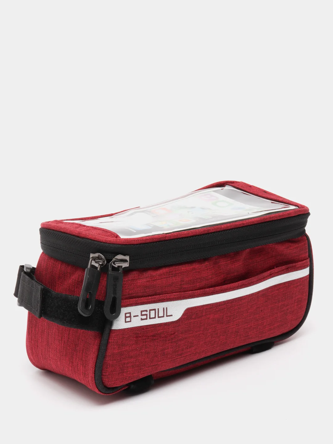 Багровый велосумка, велосипедная сумка B-Soul на раму под смартфон. Сумка на велосипед сенсорная
