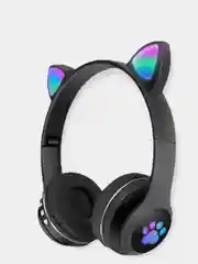 Черный беспроводные наушники Bluetooth со светящимися кошачьими ушами STN-28