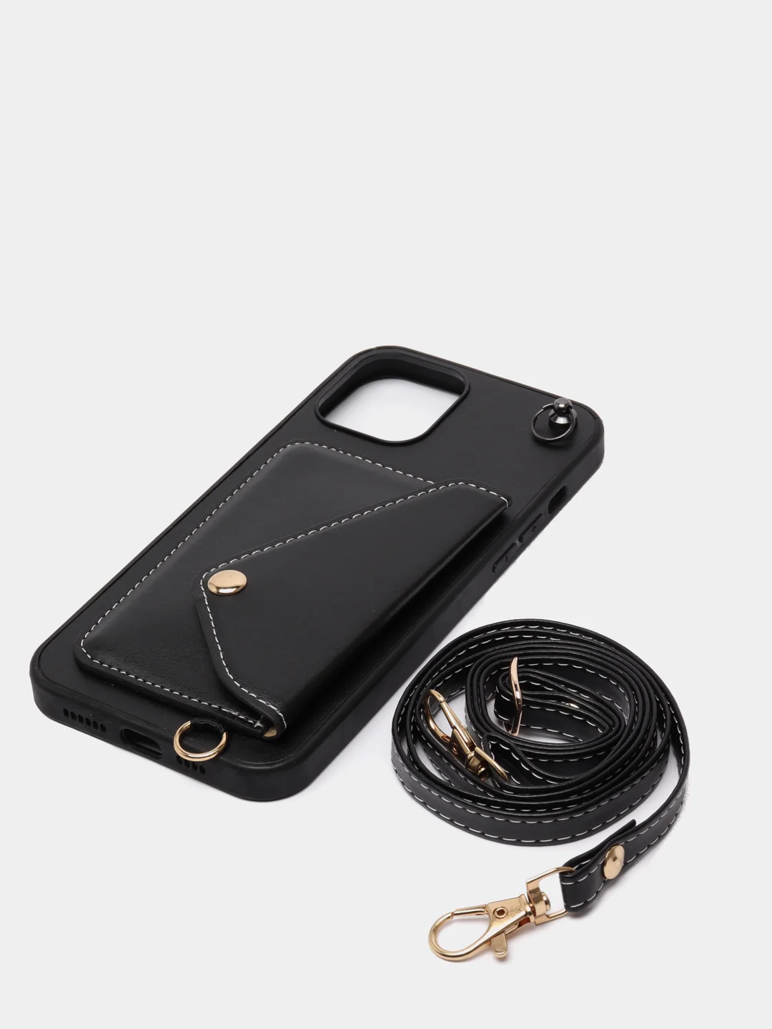Чехол-сумка с ремешком черный для Apple iPhone 12Pro/12mini/12ProMax/11/11ProMax/11 Pro