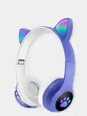 Фиолетовый беспроводные наушники Bluetooth со светящимися кошачьими ушами STN-28