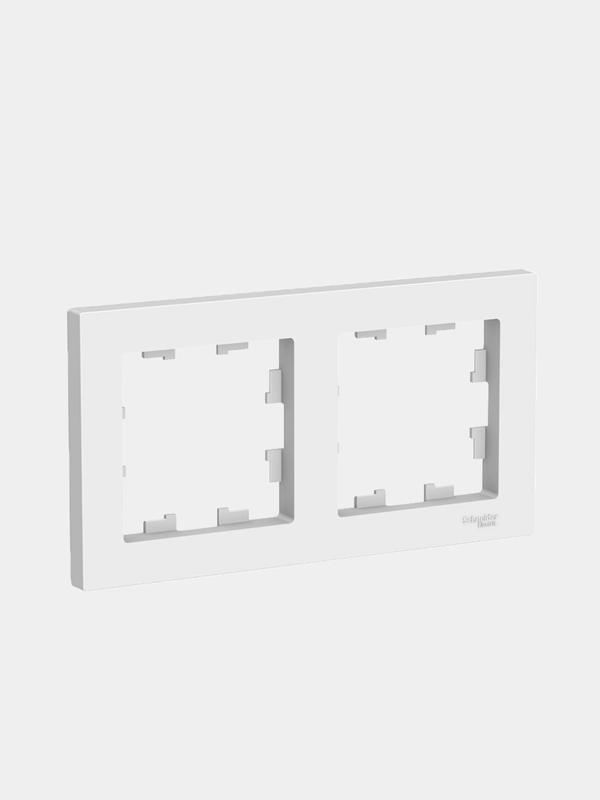 Рамка Schneider Electric AtlasDesign двухпостовая, белый, ATN000102