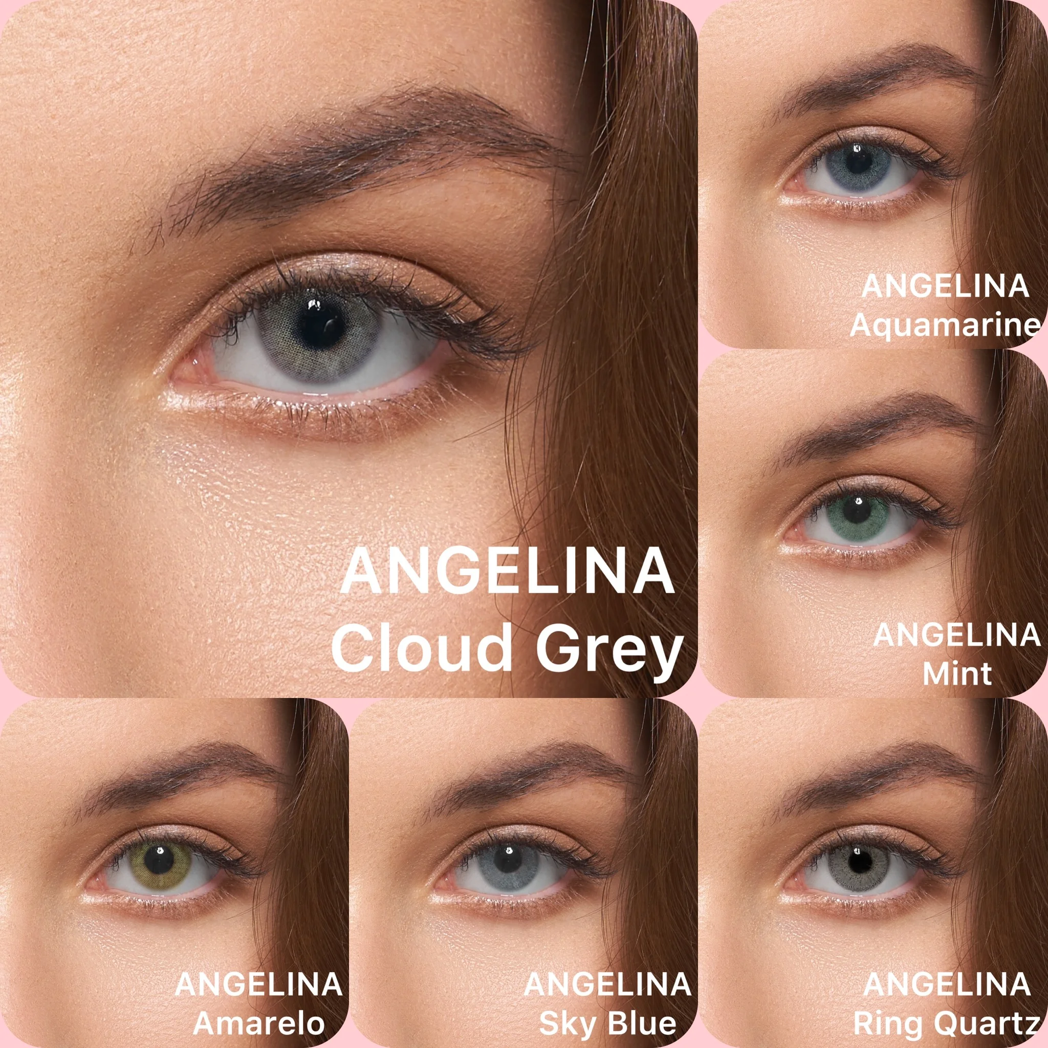 Цветные линзы ANGELINA Brown/ Цветные линзы карие 00/ 8,6/ 14,2/ 2 шт, контейнер, пинцет