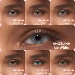 Цветные линзы ANGELINA Brown/ Цветные линзы карие 00/ 8,6/ 14,2/ 2 шт, контейнер, пинцет