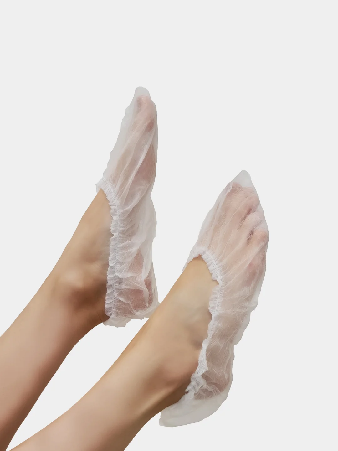 Носки одноразовые, бахилы из НПП, белые, размеры 35-42, 35-45, 50 пар(100 шт)