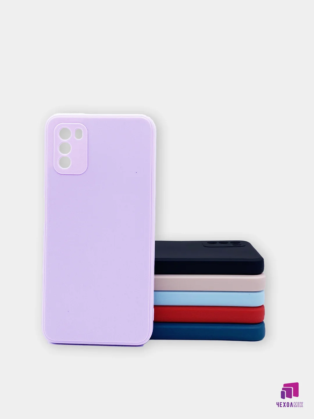 Чехол для Xiaomi POCO M3 силиконовый (Борта чехла прямые NEW)c бархатной подкладкой