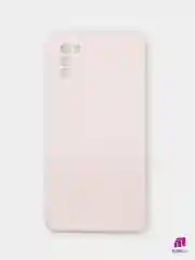 Пудровый чехол для Xiaomi POCO M3 силиконовый (Борта чехла прямые NEW)c бархатной подкладкой