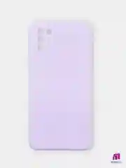 Сиреневый чехол для Xiaomi POCO M3 силиконовый (Борта чехла прямые NEW)c бархатной подкладкой