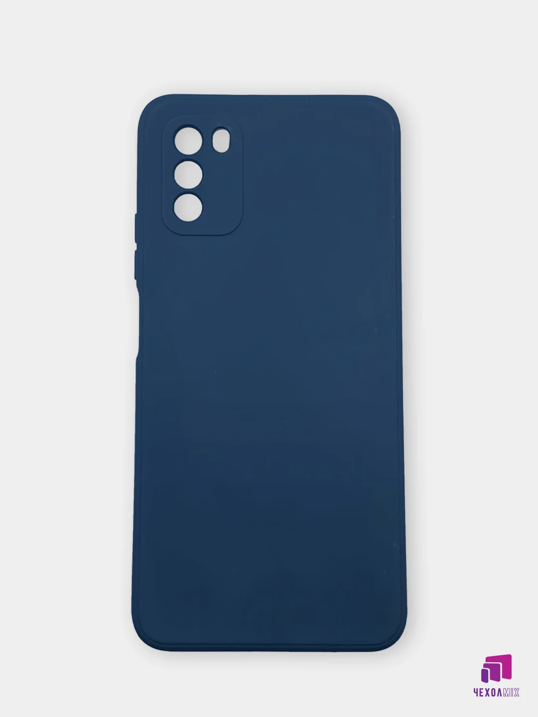 Морской чехол для Xiaomi POCO M3 силиконовый (Борта чехла прямые NEW)c бархатной подкладкой