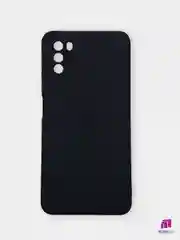 Черный чехол для Xiaomi POCO M3 силиконовый (Борта чехла прямые NEW)c бархатной подкладкой