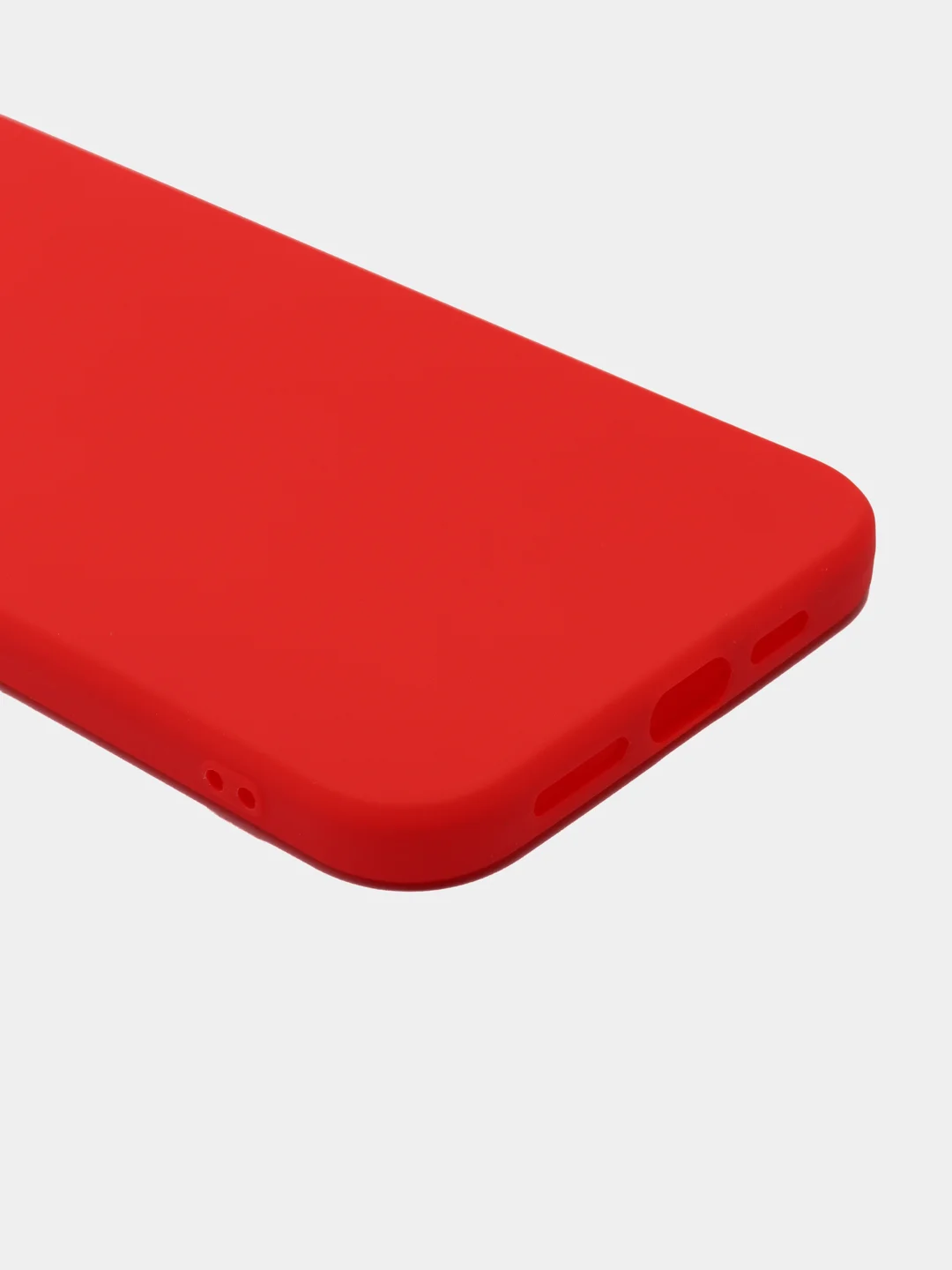 Красный силиконовый чехол на iPhone 12 Pro Max