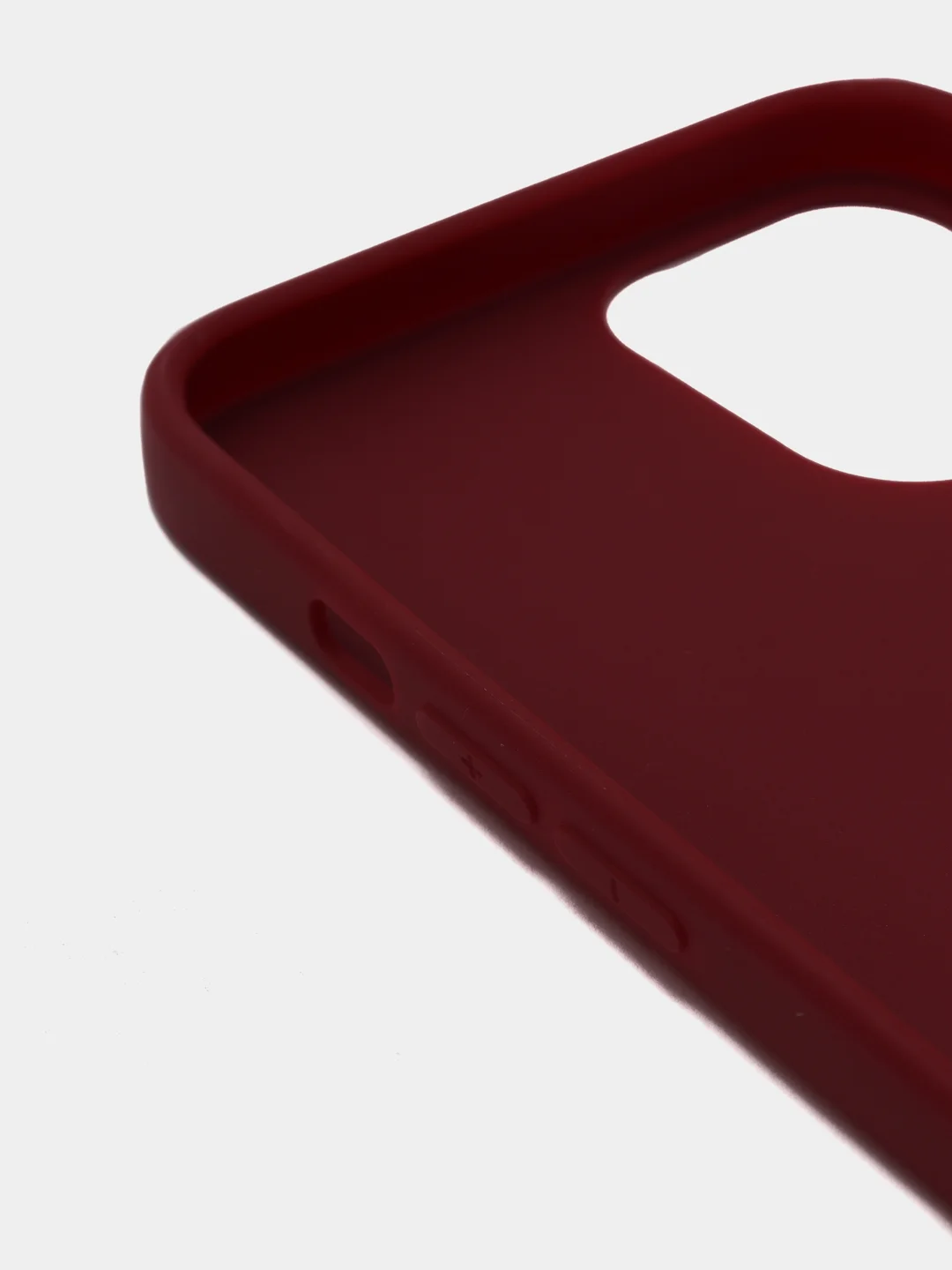 Багровый силиконовый чехол на iPhone 12 Pro Max