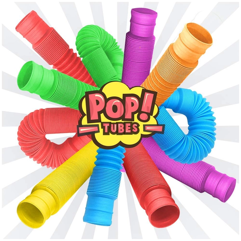 Трубка Поп Ит 20 см, Pop tubes, Игрушка Антистресс, Трубка гофра для детей