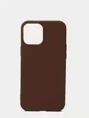 Коричневый силиконовый чехол на iPhone 12 Pro Max