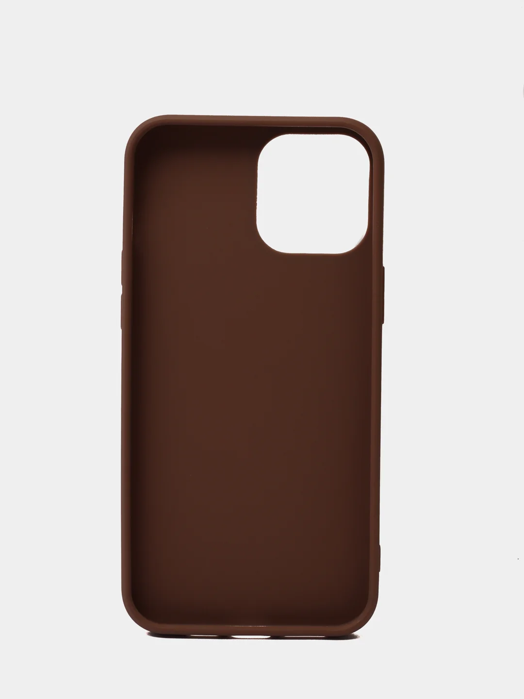 Коричневый силиконовый чехол на iPhone 12 Pro Max