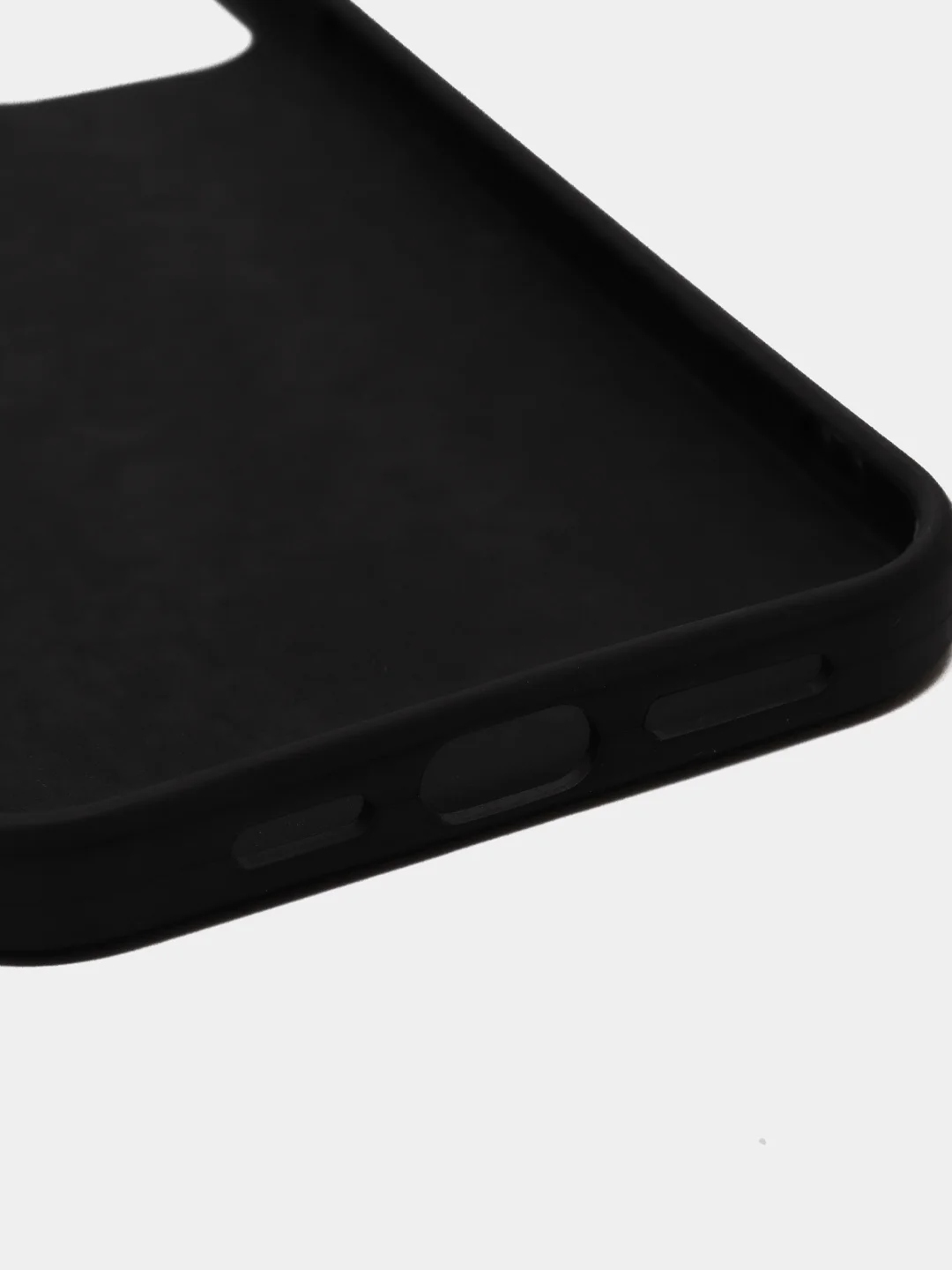 Черный силиконовый чехол на iPhone 12 Pro Max
