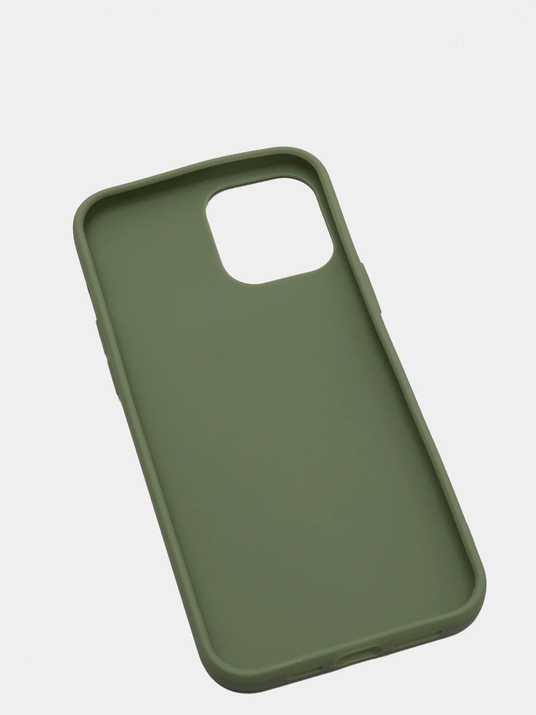 Оливковый силиконовый чехол на iPhone 12 Pro Max