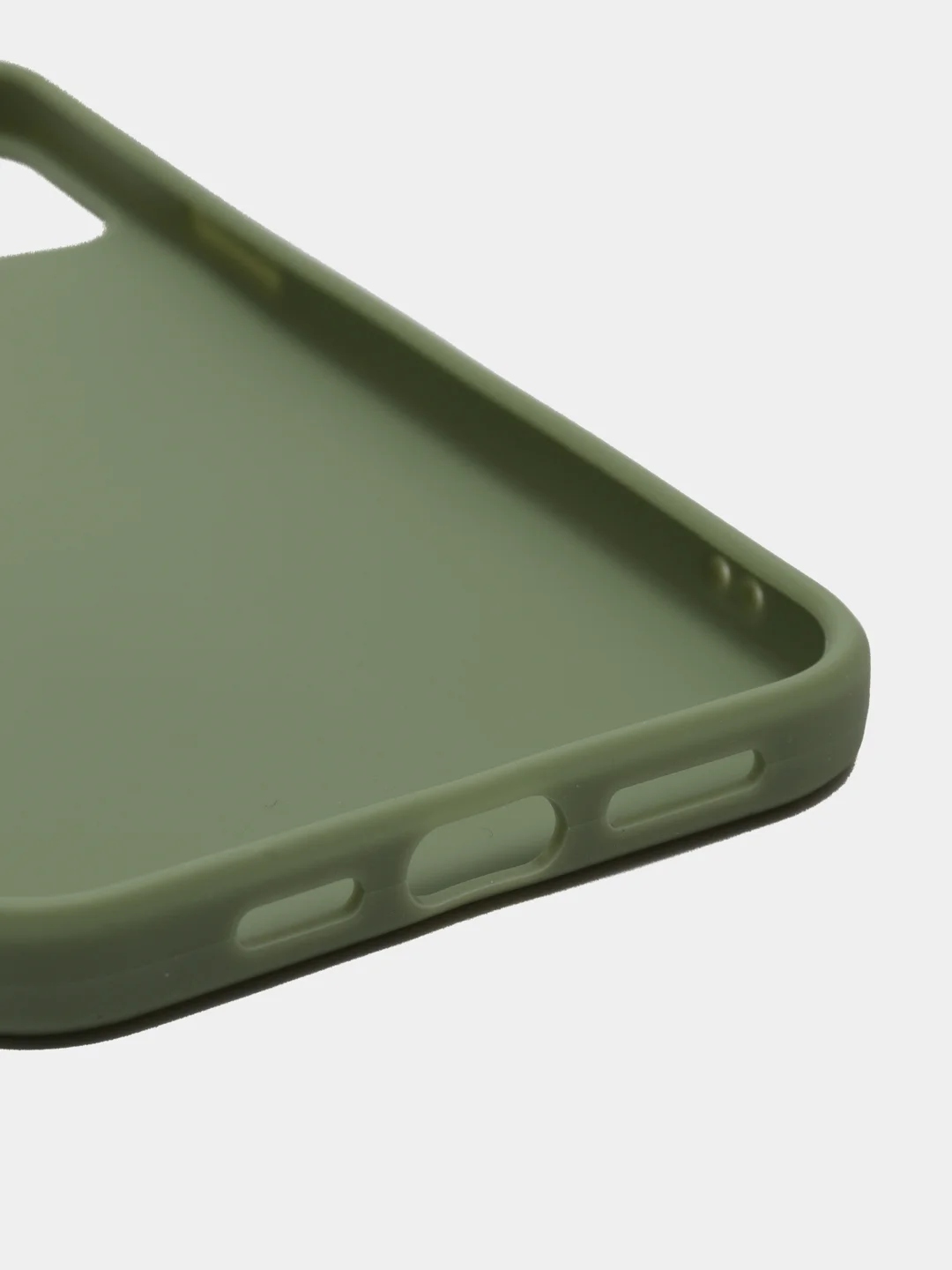 Оливковый силиконовый чехол на iPhone 12 Pro Max