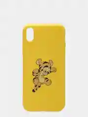 Желтый чехол для iPhone XR силиконовый, матовый, с рисунком