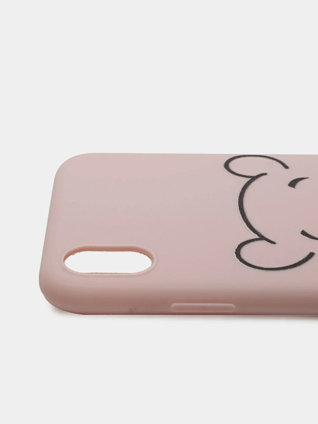 Тёмно-розовый чехол для iPhone XR силиконовый, матовый, с рисунком