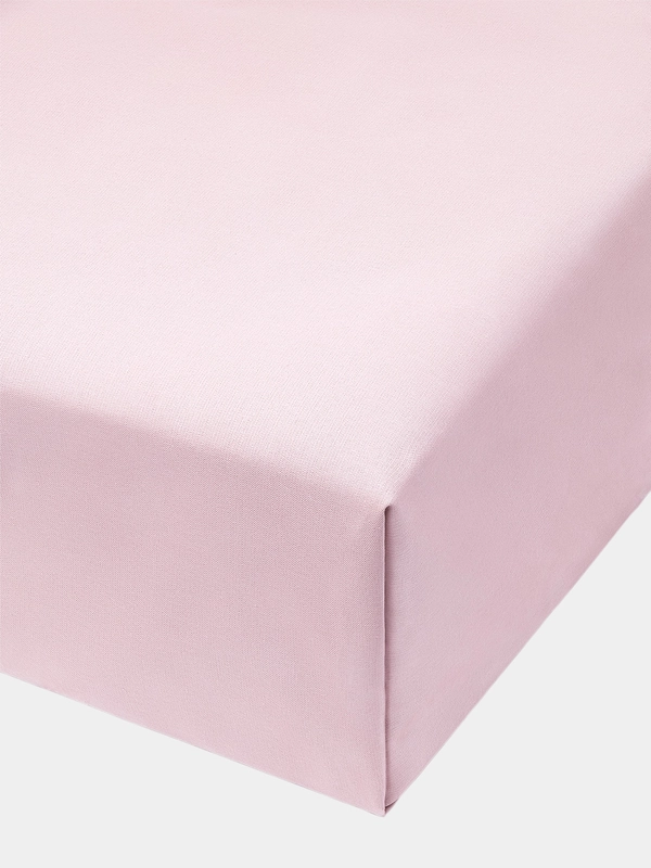 Проcтыня Бязь DeNASTIA 250x220 см, розовая