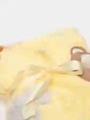 Желтый детский плед, велсофт, 90 х 100 см