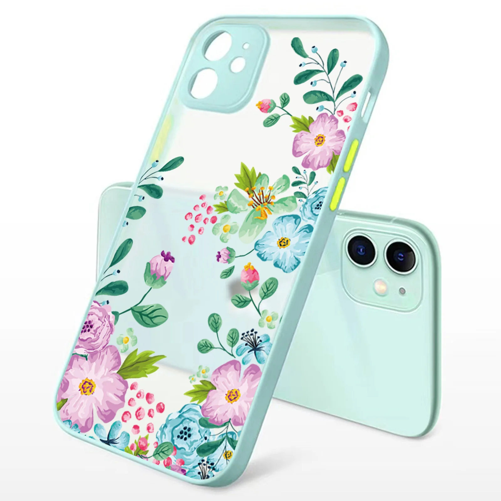 Зеленый чехол для iPhone 11, 12, 12 Pro, 12 Pro Max с защитой камеры айфон про макс