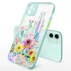 Мятный чехол для iPhone 11, 12, 12 Pro, 12 Pro Max с защитой камеры айфон про макс