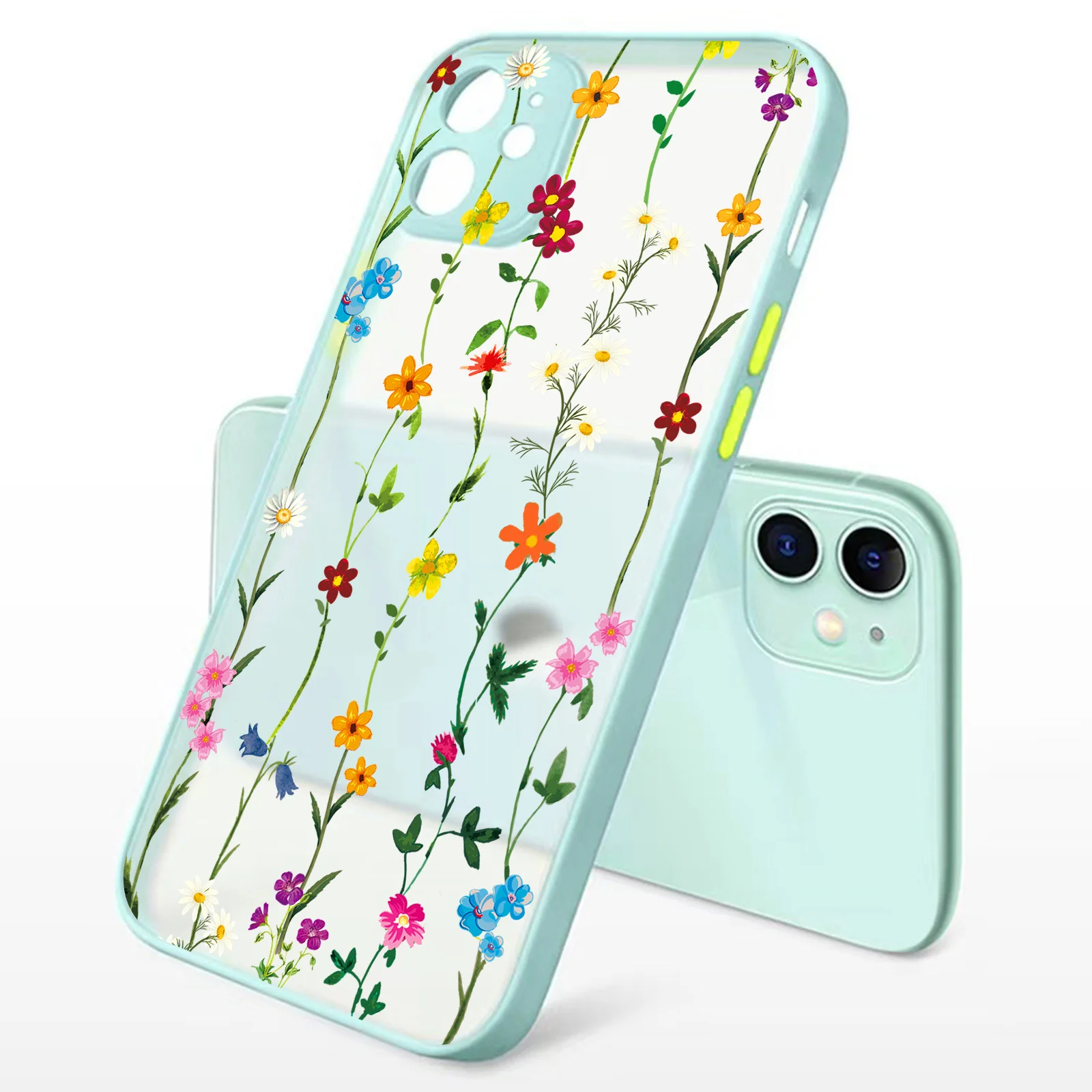 Салатовый чехол для iPhone 11, 12, 12 Pro, 12 Pro Max с защитой камеры айфон про макс