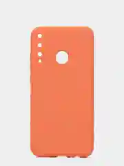 Оранжевый чехол Huawei Y6P (Хуавей У6П), силиконовый, цветной, матовый, с подкладом из микрофибры