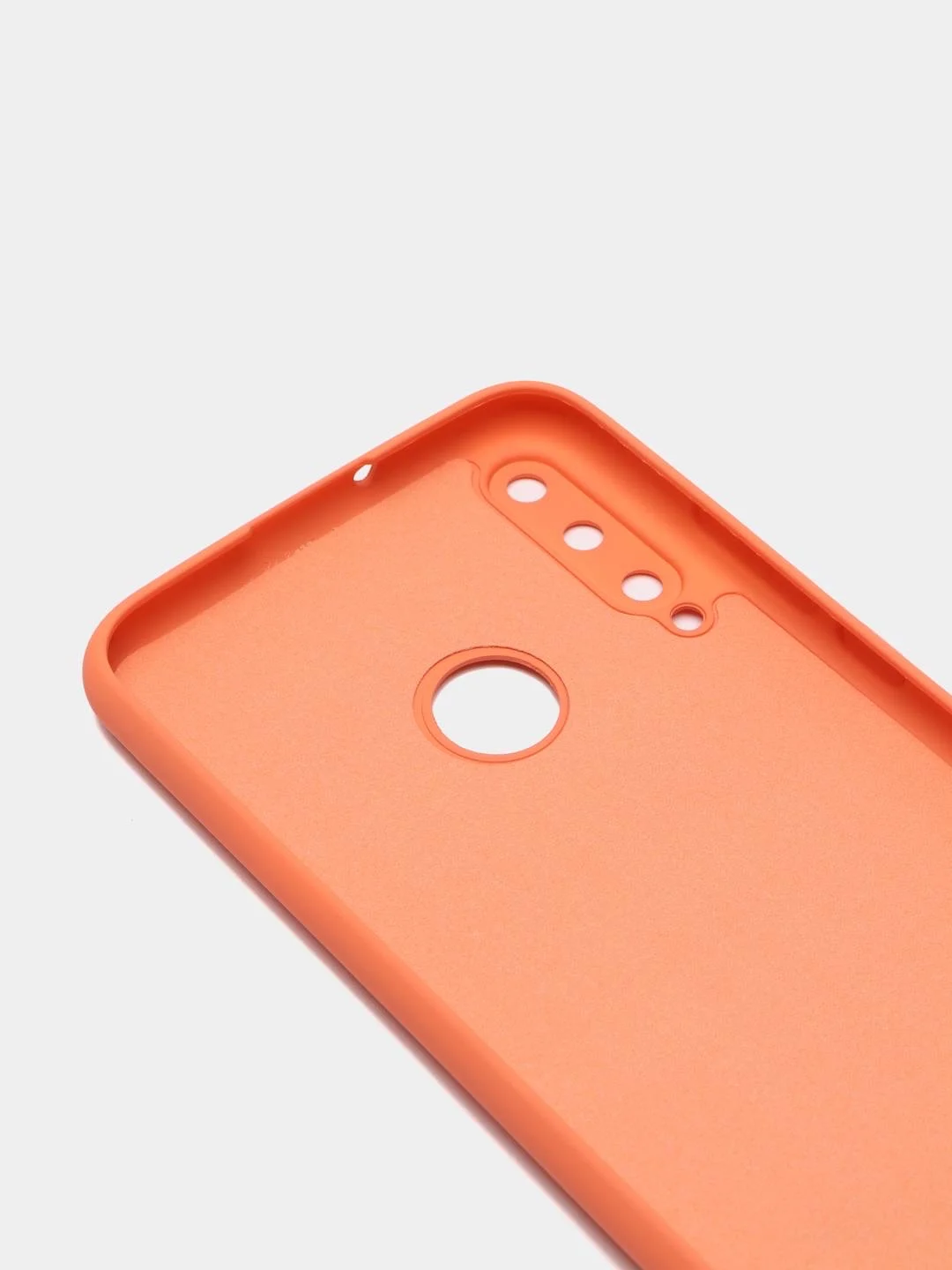 Оранжевый чехол Huawei Y6P (Хуавей У6П), силиконовый, цветной, матовый, с подкладом из микрофибры