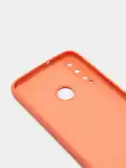 Оранжевый чехол Huawei Y6P (Хуавей У6П), силиконовый, цветной, матовый, с подкладом из микрофибры