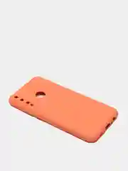 Оранжевый чехол Huawei Y6P (Хуавей У6П), силиконовый, цветной, матовый, с подкладом из микрофибры