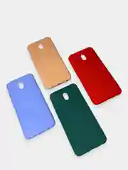 Чехол Xiaomi Redmi 8A, Редми 8А, силиконовый цветной матовый с подкладом из микрофибры