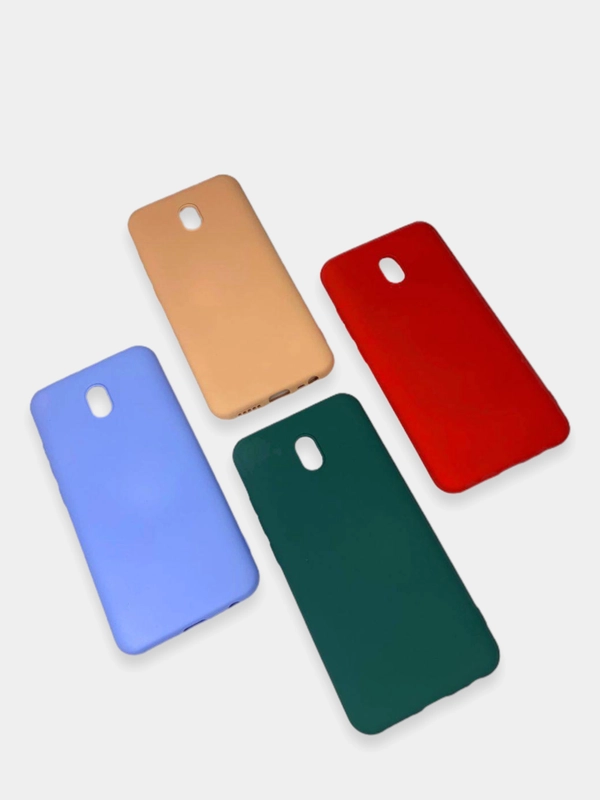Чехол Xiaomi Redmi 8A, Редми 8А, силиконовый цветной матовый с подкладом из микрофибры