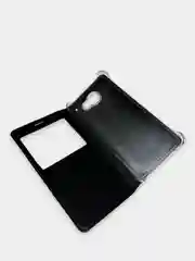 Золотой чехол книжка Samsung Galaxy A7 2016 / SM-A710F, Самсунг Галакси А7 / СМ-А710Ф с окошком