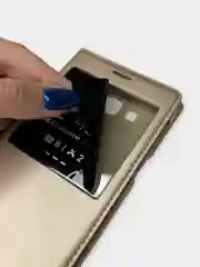 Белый чехол книжка Samsung Galaxy A8 2015, Самсунг Галакси А8 2015 с окошком