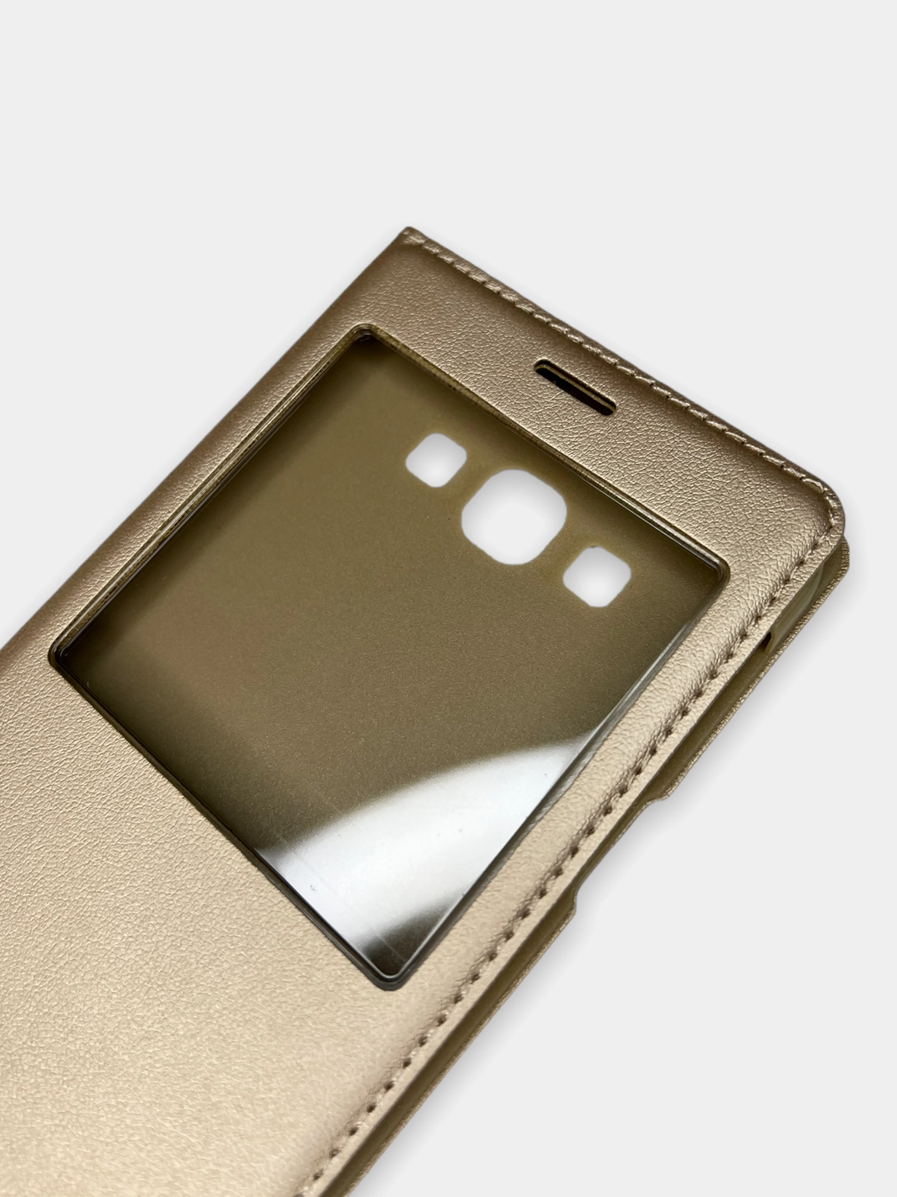 Белый чехол книжка Samsung Galaxy A8 2015, Самсунг Галакси А8 2015 с окошком