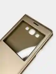 Белый чехол книжка Samsung Galaxy A8 2015, Самсунг Галакси А8 2015 с окошком