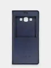 Темно-синий чехол книжка Samsung Galaxy A8 2015, Самсунг Галакси А8 2015 с окошком