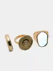 Золотой комплект кольца SHEIN, 3 штуки