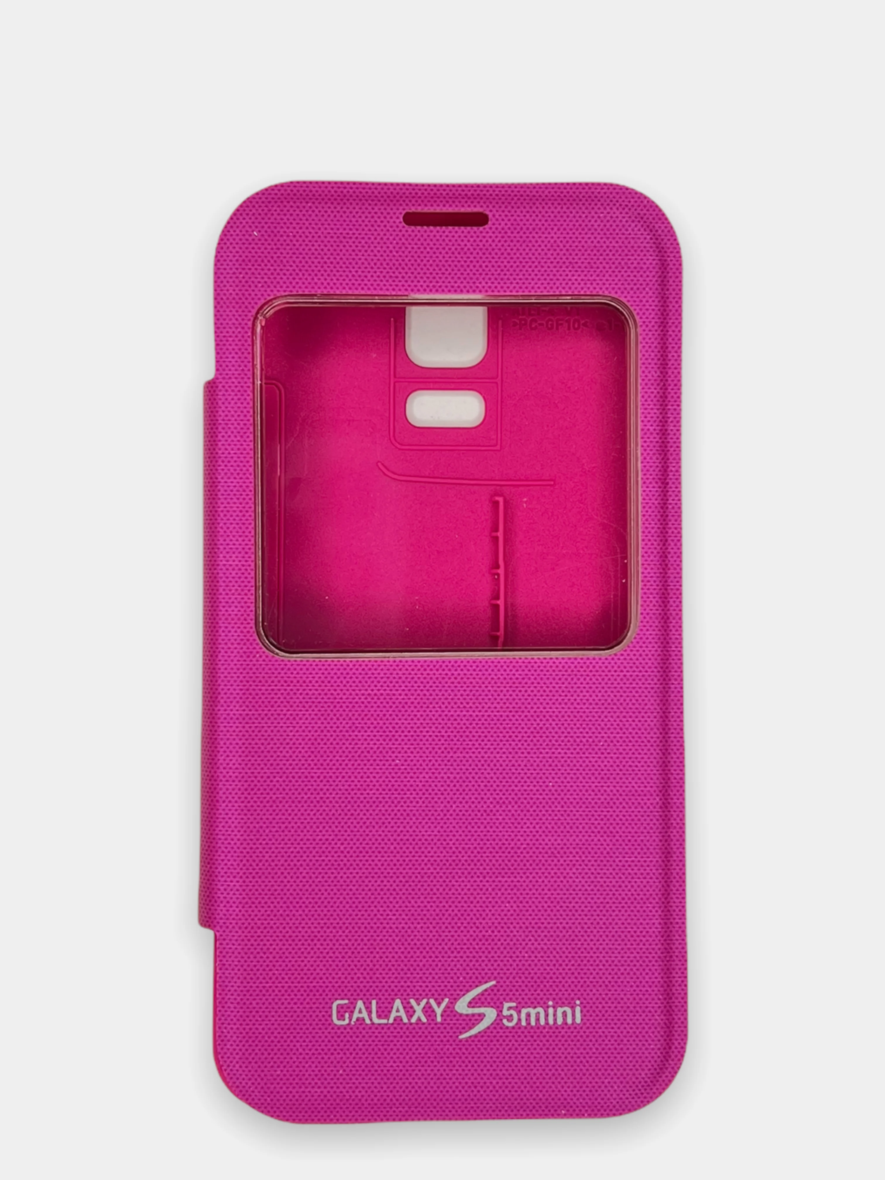 Фуксия чехол книжка Samsung Galaxy S5 Mini, Самсунг Галакси С5 Мини с окошком