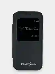 Угольный чехол книжка Samsung Galaxy S5 Mini, Самсунг Галакси С5 Мини с окошком